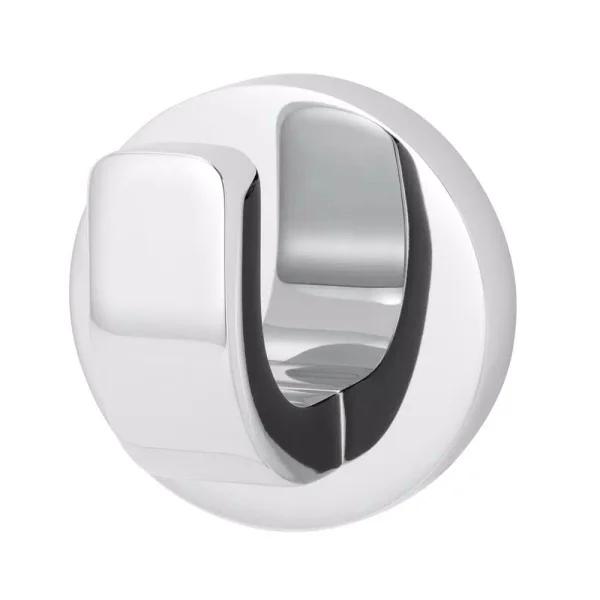 Speakman Vector Single Robe Hook in Polished Chrome, Modern Metal Design by Roger Thomas