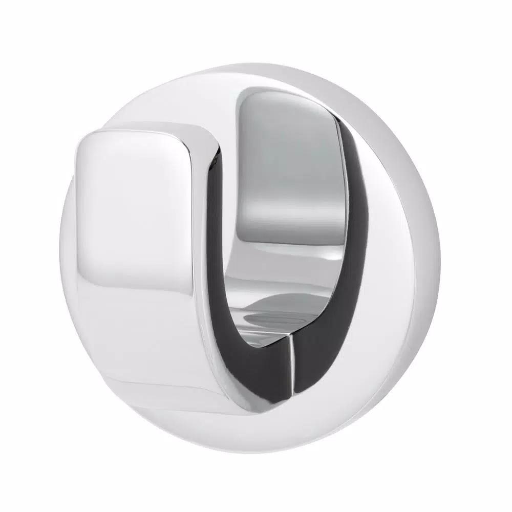 Speakman Vector Single Robe Hook in Polished Chrome, Modern Metal Design by Roger Thomas