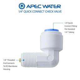 APEC Water Systems 1/4 in. Quick Connect Check Valve for APEC Reverse Osmosis Water Filtration Systems thumbnail 2