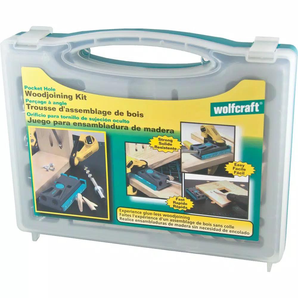 Wolfcraft 55-Piece Pocket Hole Woodjoining Kit with Drill Jig