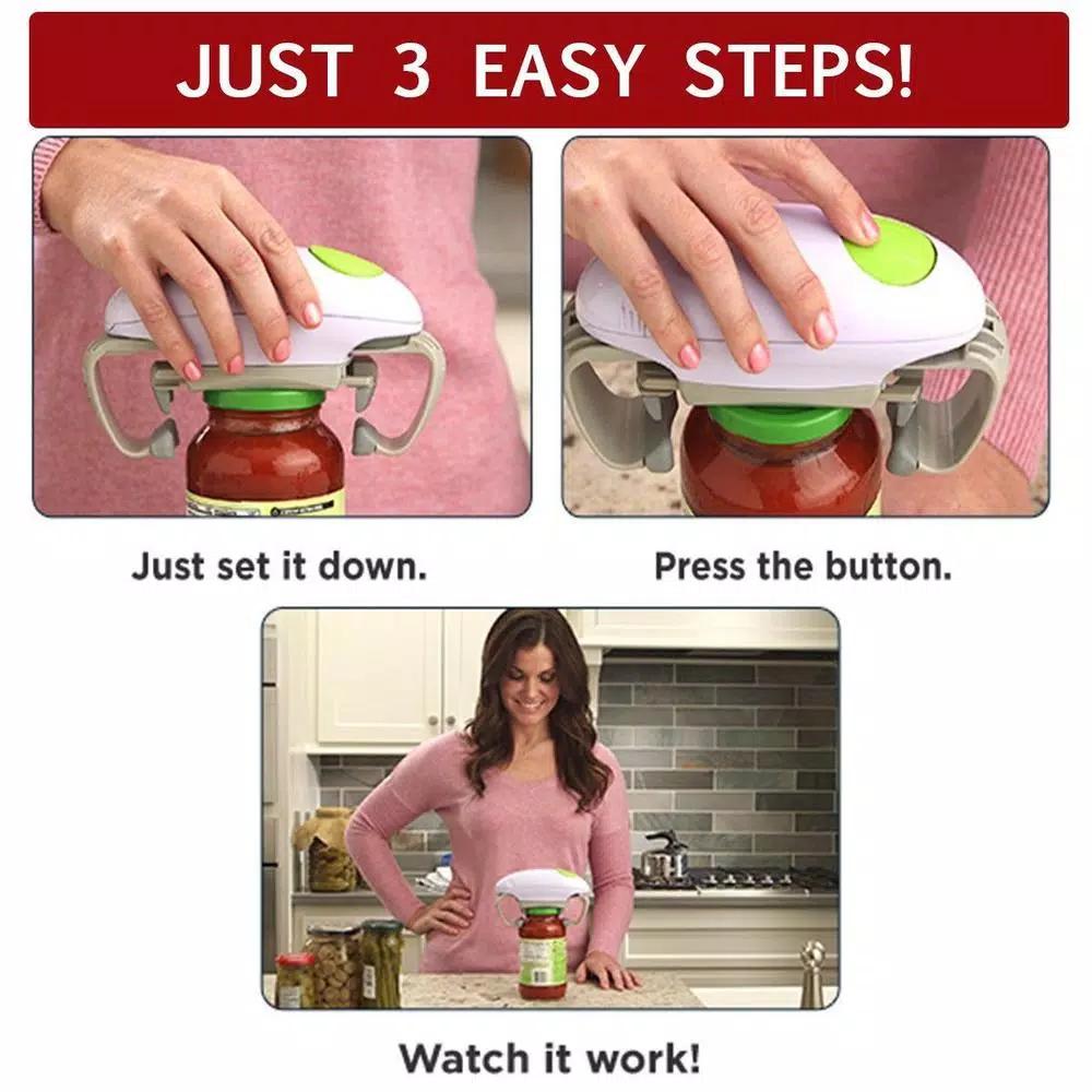 As Seen on TV Robo Twist Hands-Free Electric Jar Opener - Automatic Countertop Lid Remover