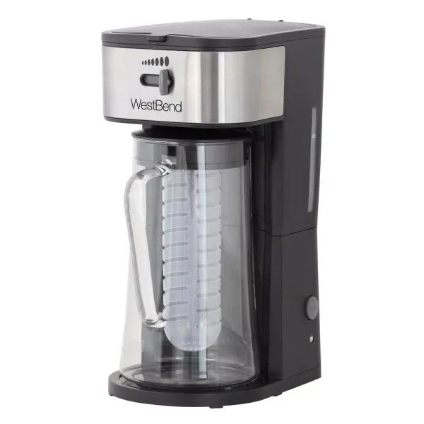 West Bend 2.75 Qt. Iced Tea and Iced Coffee Maker with Infusion Tube, Black
