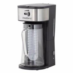 West Bend 2.75 Qt. Iced Tea and Iced Coffee Maker with Infusion Tube, Black thumbnail 1
