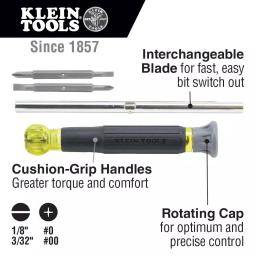 Klein Tools Precision Electronics Screwdriver and Rechargeable Focus Flashlight with Laser Set thumbnail 2