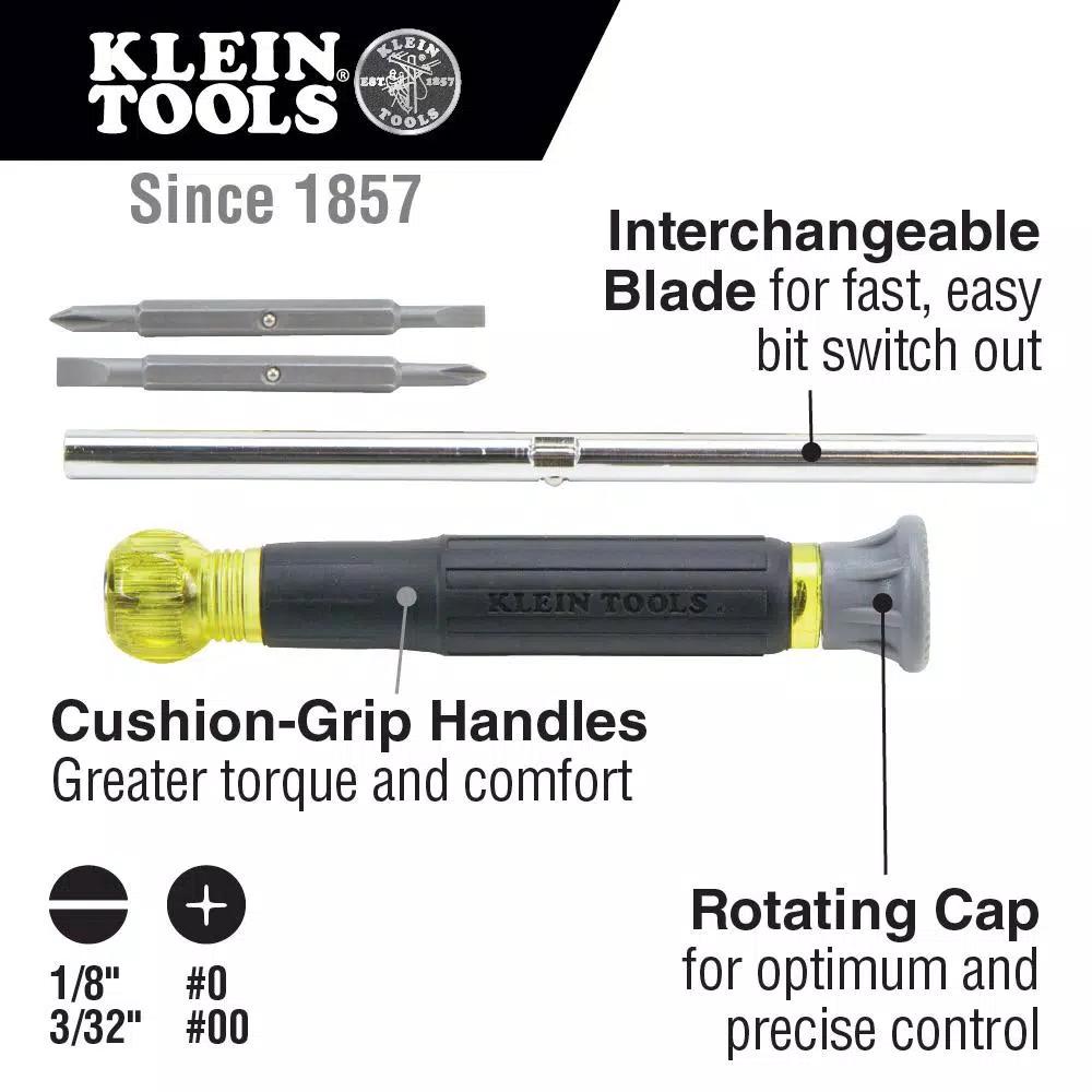 Klein Tools Precision Electronics Screwdriver and Rechargeable Focus Flashlight with Laser Set