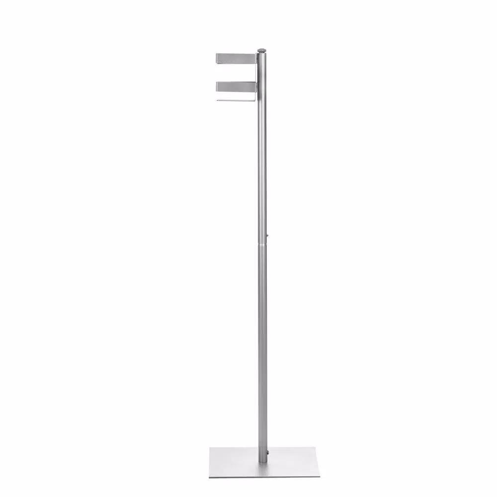 Alpine Industries 40.5 in. Sanitizing Cleaning Wipes Dispenser Stand, Silver Steel