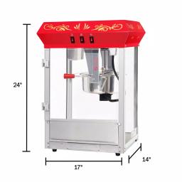 Great Northern Popcorn 850-Watt Antique Style Countertop Popcorn Machine, 8 oz. Red thumbnail 2