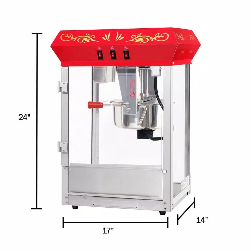 Great Northern Popcorn 850-Watt Antique Style Countertop Popcorn Machine, 8 oz. Red