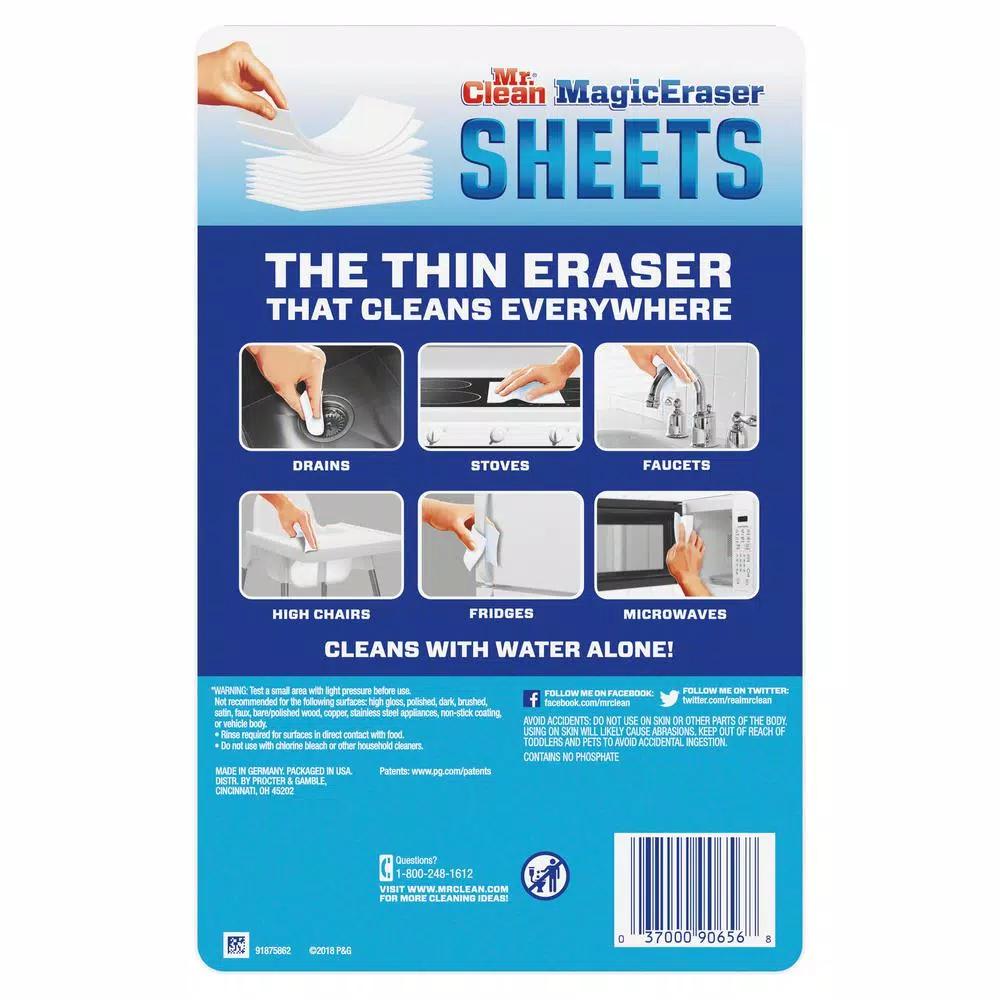 Mr. Clean Magic Eraser Thin Cleaning Sheets, Disposable Scouring Sponge, 16 Count