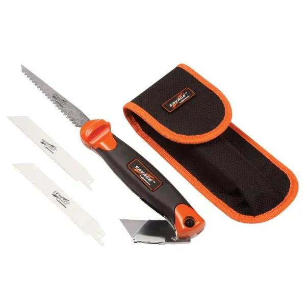 Swanson Savage 6.02 in. Folding Jab Saw and Utility Knife Set with Comfort Grip Handle