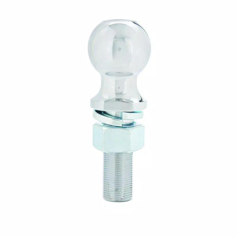 TowSmart 2 in. Chrome Hitch Ball, 5000 lb. Capacity, 1 in. x 3 in. Shank