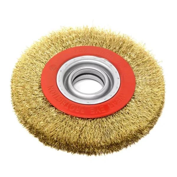WEN 6 in. Crimped Steel Wire Wheel with 5 Arbor Adapters for Bench Grinders