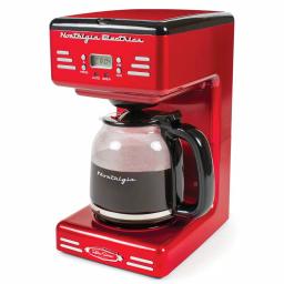 Nostalgia 12-Cup Red Programmable Drip Coffee Maker with Keep Warm Function and LED Display thumbnail 1