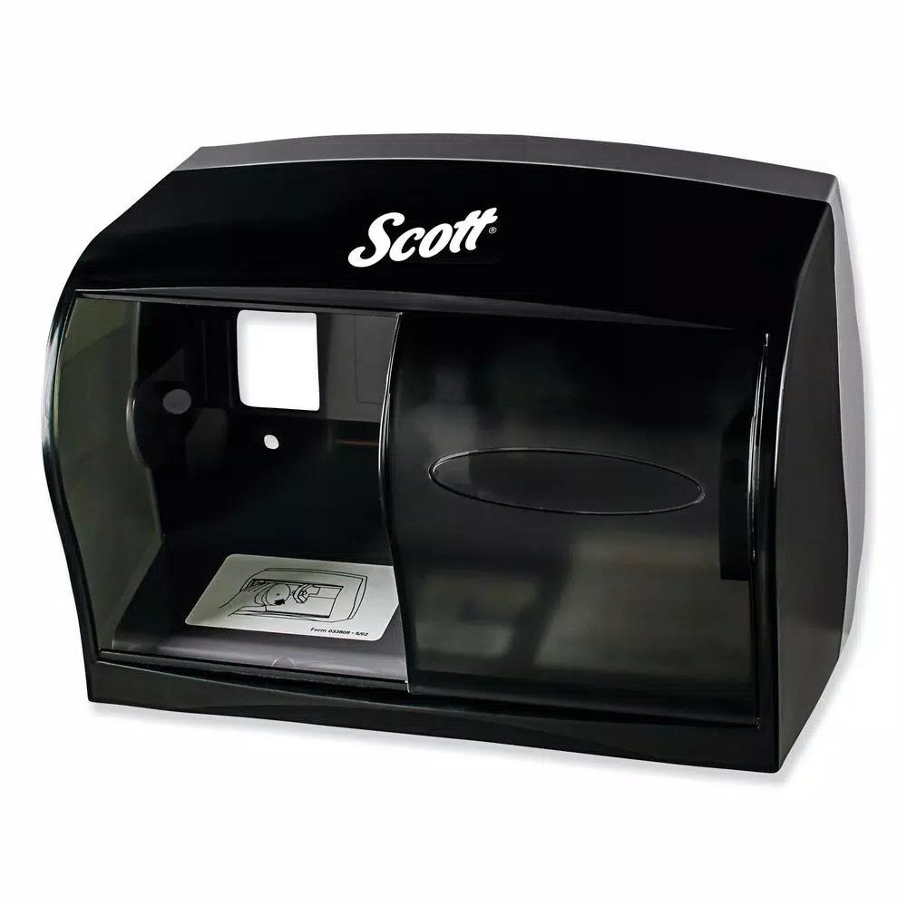 Scott Essential Coreless Double Roll Bathroom Tissue Dispenser, Smoke Gray