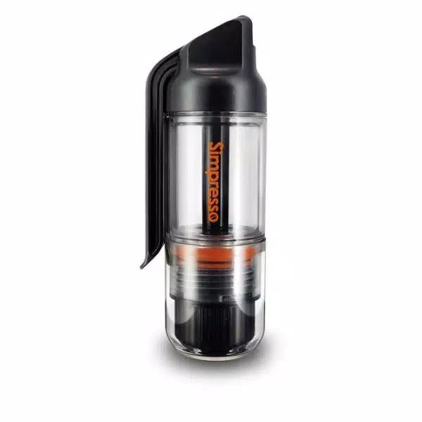 Simposh Simpresso Portable Espresso Machine - Hand Powered Travel Coffee Maker with NS Capsule & Ground Coffee Compatibility