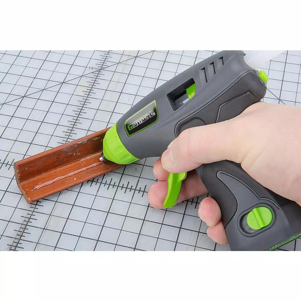 Genesis 8V Cordless Lithium-Ion Rapid Heat-Up Glue Gun Kit with Battery, Charger, and 6 Glue Sticks