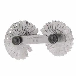 Grand Rapids Industrial Products Grip Thread Pitch Gauge - Dual Metric and SAE Stainless Steel Thread Counter thumbnail 3