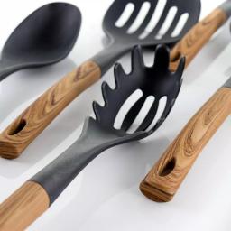 MegaChef 7-Piece Nylon Kitchen Utensil Set with Wood Design Finish thumbnail 7