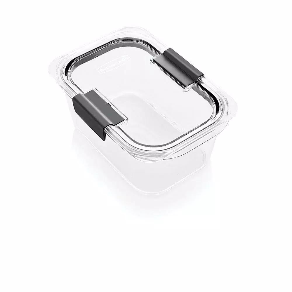 Rubbermaid Brilliance 4-Piece Medium Deep Food Storage Container Set, Leak-Proof & BPA-Free