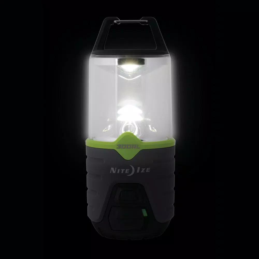 Nite Ize Radiant 300 Lumens Rechargeable LED Lantern with USB Power Bank and Carabiner Handle