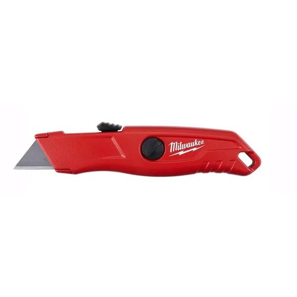 Milwaukee Self-Retracting Utility Knife with Tool-Free Blade Change and On-Board Storage
