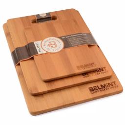 Bambusi 3-Piece Bamboo Cutting Board Set - Premium Moso Bamboo Kitchen Boards for Food Prep and Serving thumbnail 3