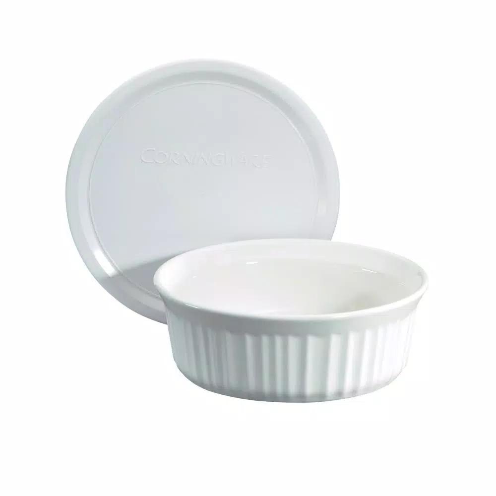 Corningware French White 10-Piece Ceramic Bakeware Set with Lids