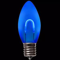Wintergreen Lighting FlexFilament C9 Blue LED Shatterproof Vintage Edison Replacement Christmas Light Bulbs, 5-Pack thumbnail 1
