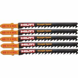 Hilti 3 in. 6 TPI Bi-Metal T-Shank Premium Jig Saw Blades for Wood Cutting (5-Pack) thumbnail 1