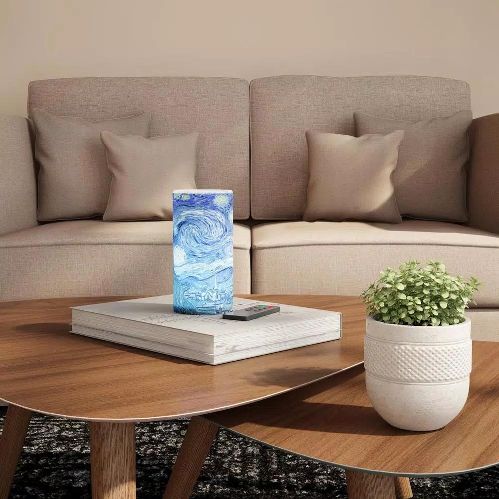 Lavish Home Starry Night LED Flameless Candle with Remote, Vanilla Scented