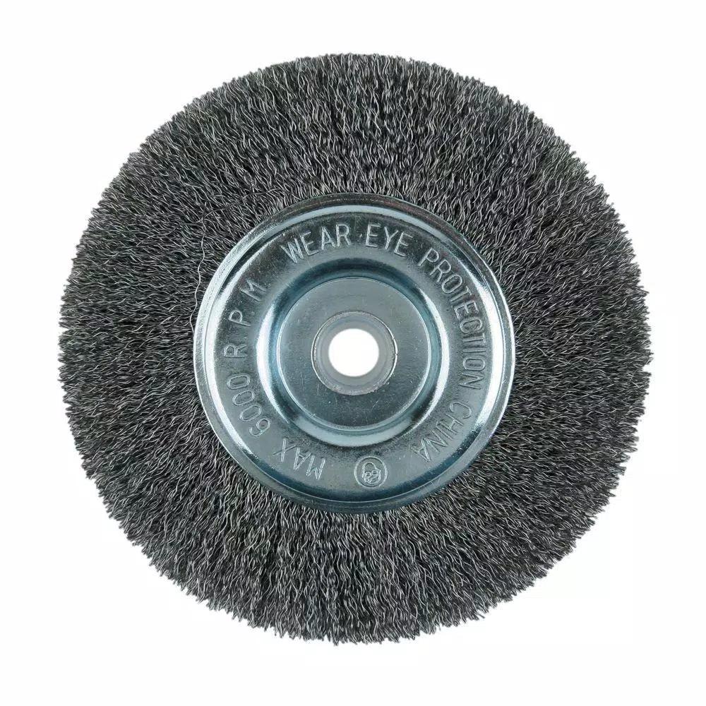 Lincoln Electric 6 in. x 1 in. Crimped Wire Wheel Brush for Bench or Pedestal Grinders