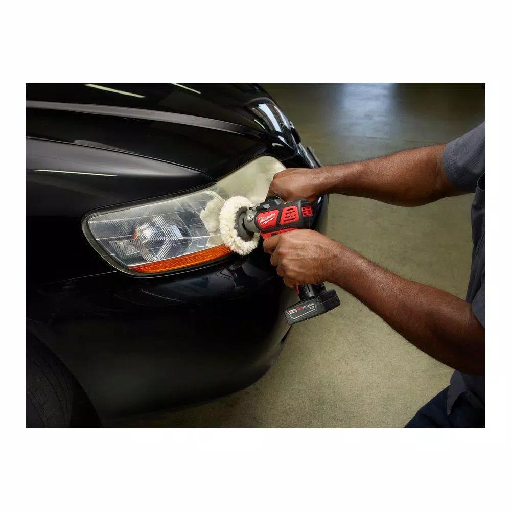 Milwaukee M12 12V Lithium-Ion Variable Speed Polisher/Sander Kit with (2) Batteries, Charger & Accessories