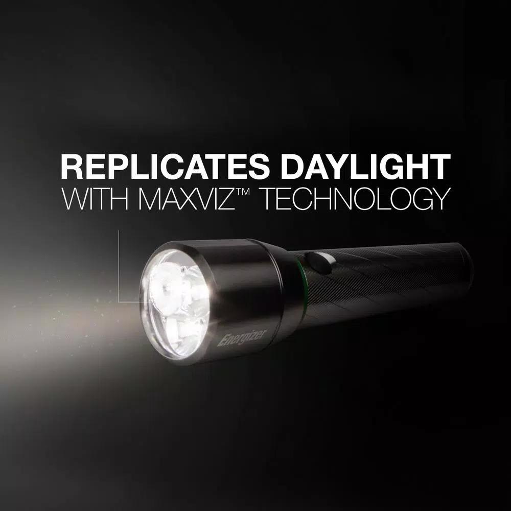 Energizer Vision HD Metal Rechargeable LED Flashlight, 1000 Lumens, USB Power Bank Function