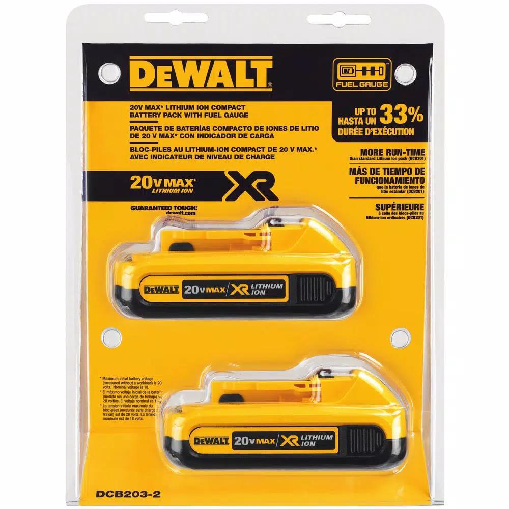 DEWALT 20V MAX XR 16-Gauge Angled Finish Nailer Kit with (2) 2.0Ah Batteries