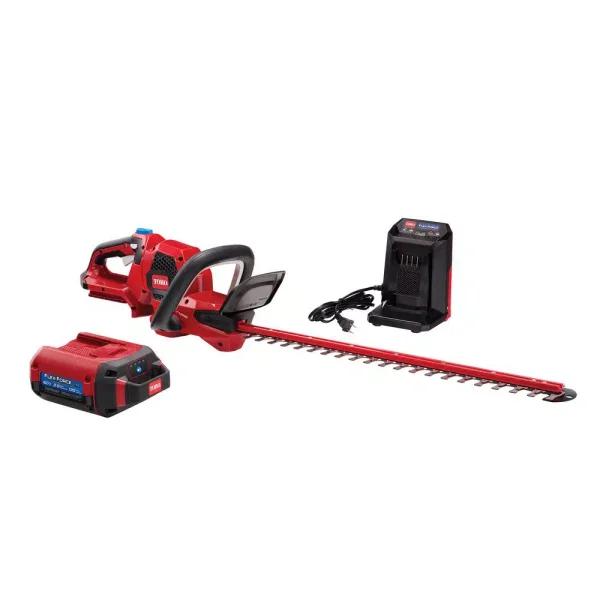 Toro 60V Flex-Force 24 in. Cordless Hedge Trimmer with 2.5 Ah Battery and Charger