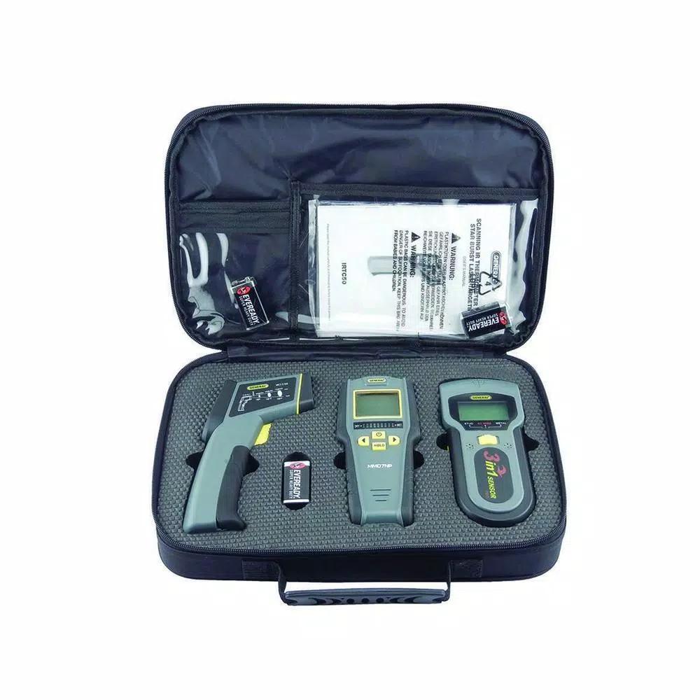 General Tools KT100 Restoration Kit - 3-Piece Multi-Tool Set with IR Thermometer and Moisture Meter