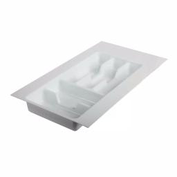 Real Solutions for Real Life Real Solutions by Knape and Vogt Tableware Drawer Organizer, White Plastic, 5 Sections thumbnail 1