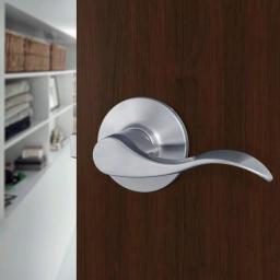 Toledo Fine Locks Jaen Satin Stainless Steel Passage Lever Set, Wave Style thumbnail 3