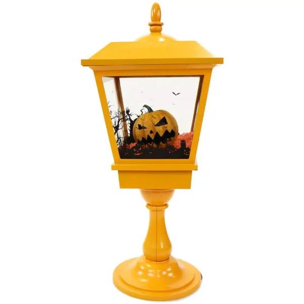 Haunted Hill Farm 25 in. Animated Orange Tabletop Jack-O-Lantern with Music and LED Lights