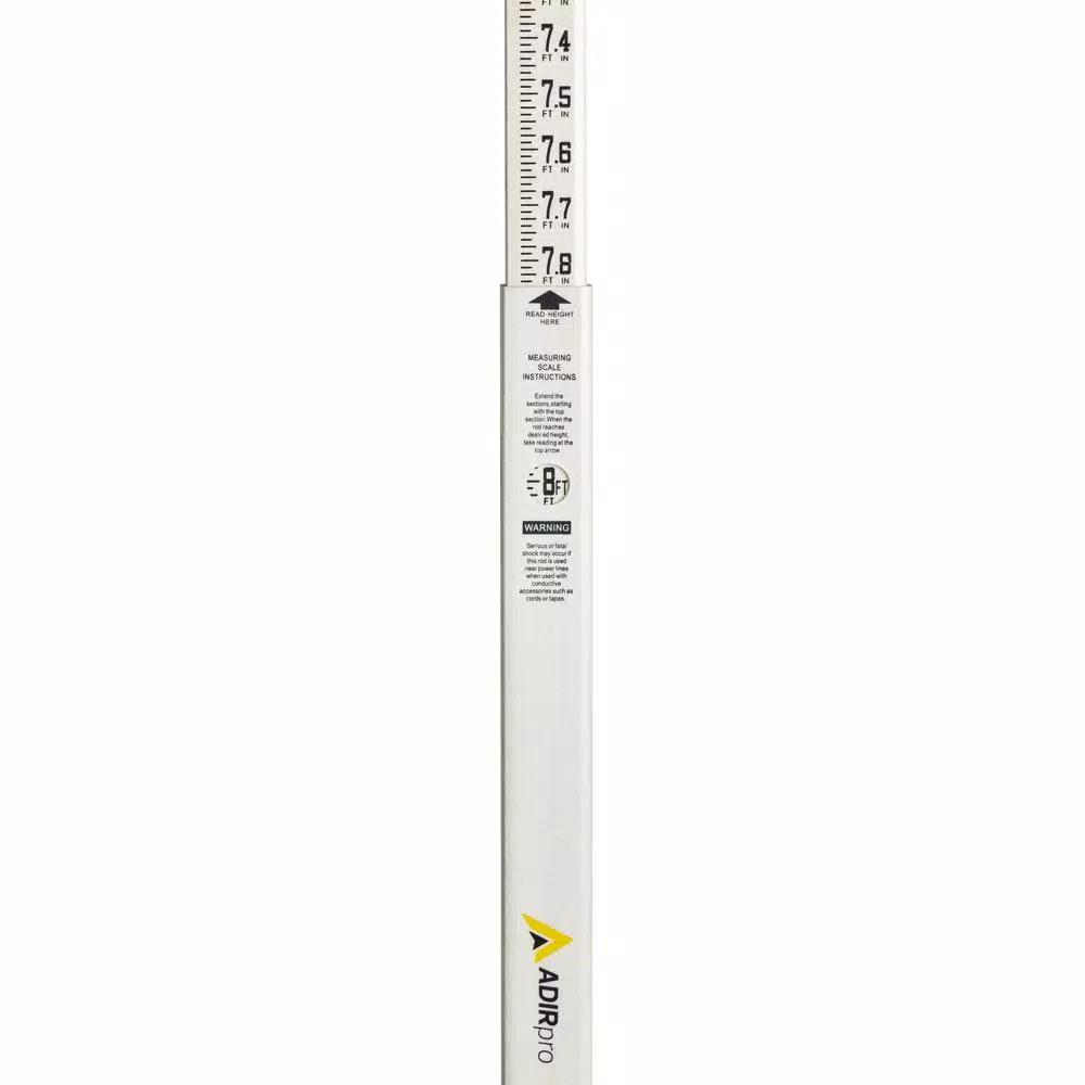 AdirPro 8 ft. Fiberglass Telescoping Grade Rod with SAE Graduations