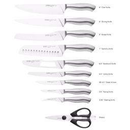 Chicago Cutlery Insignia 18-Piece High-Carbon Stainless Steel Knife Set with Acacia Wood Block thumbnail 5