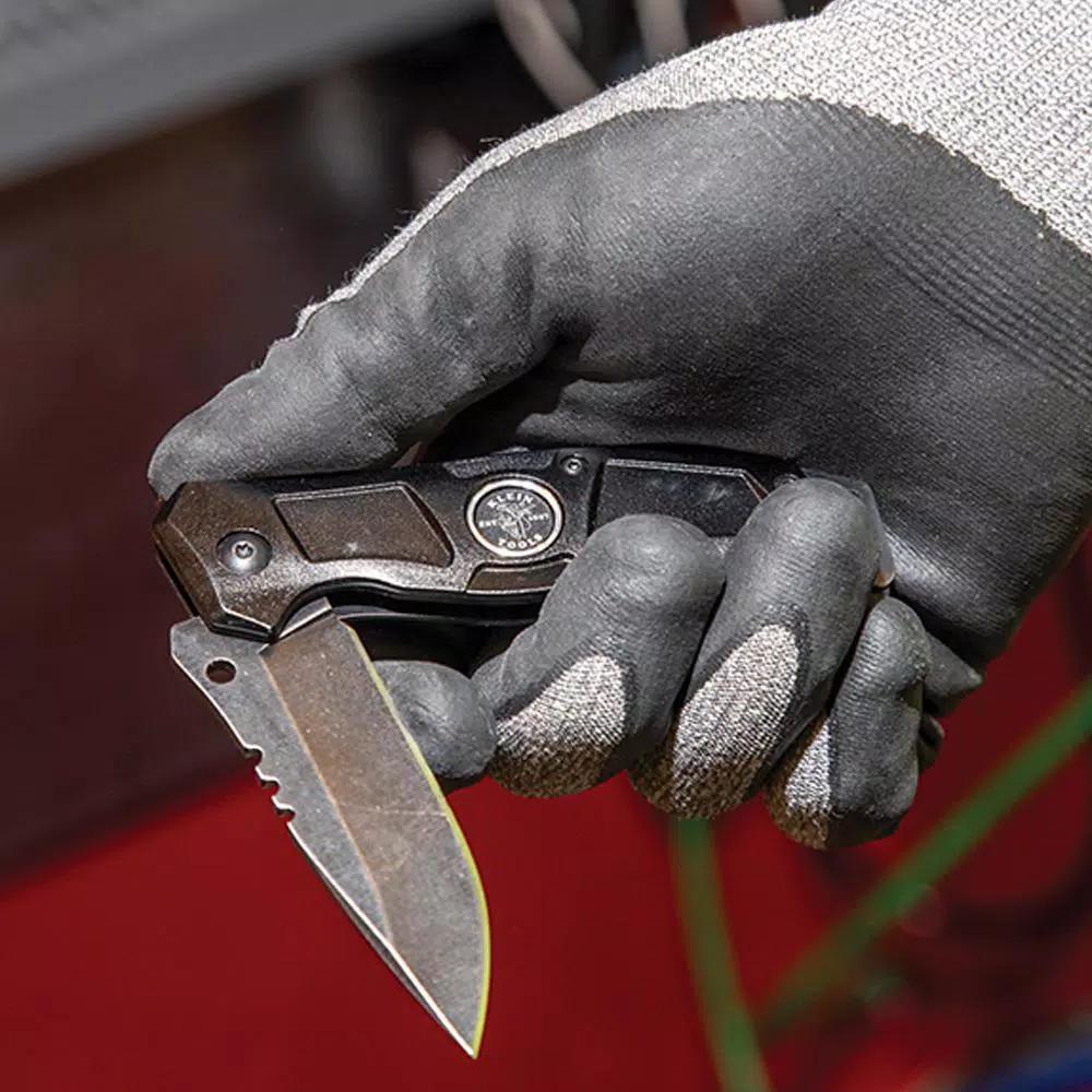 Klein Tools Electrician's Pocket Knife with Stainless Steel Drop Point Blade