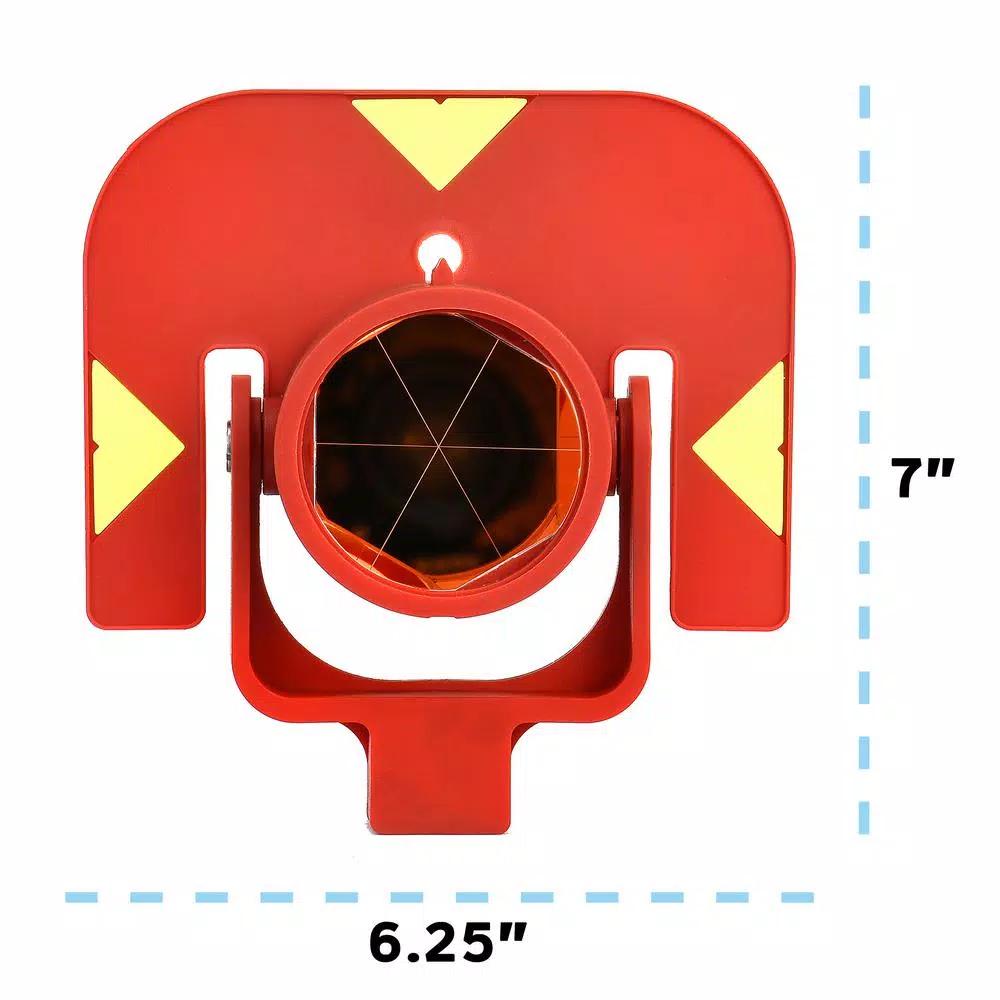 AdirPro Leica Style Tilt Prism Set - Single Circular Prism for Total Stations