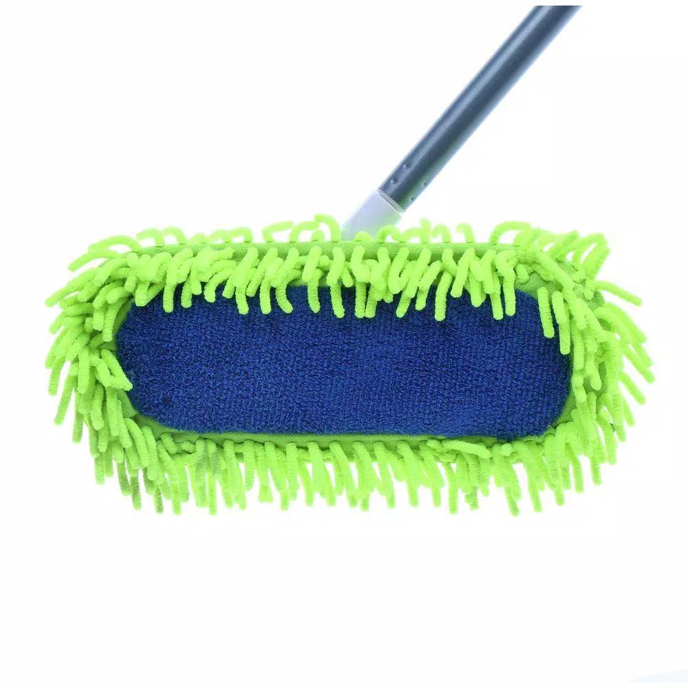 Quickie 14 in. Soft 'n' Swivel Microfiber/Chenille Dust Mop with 48 in. Steel Handle