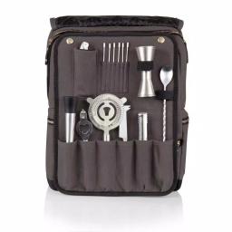 Legacy Bar-BackPack Grey Portable Cocktail Tote with 16-Piece Tool Organizer thumbnail 2