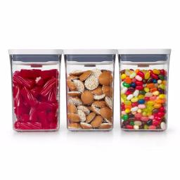 OXO Good Grips 3-Piece POP Container Set, 1.1 Qt Small Square Airtight Food Storage thumbnail 3