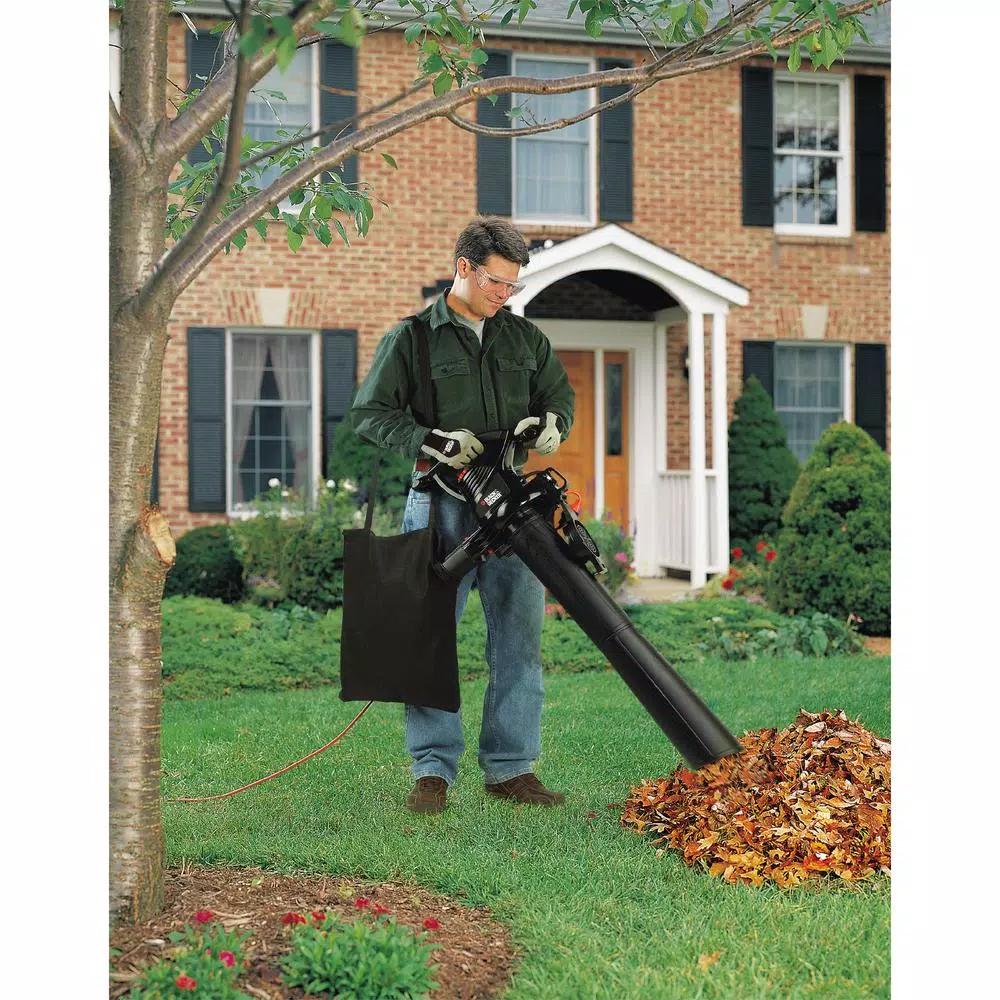 BLACK+DECKER 12 Amp Corded Electric 3-in-1 Handheld Leaf Blower, Vacuum, and Mulcher, 210 MPH, 300 CFM