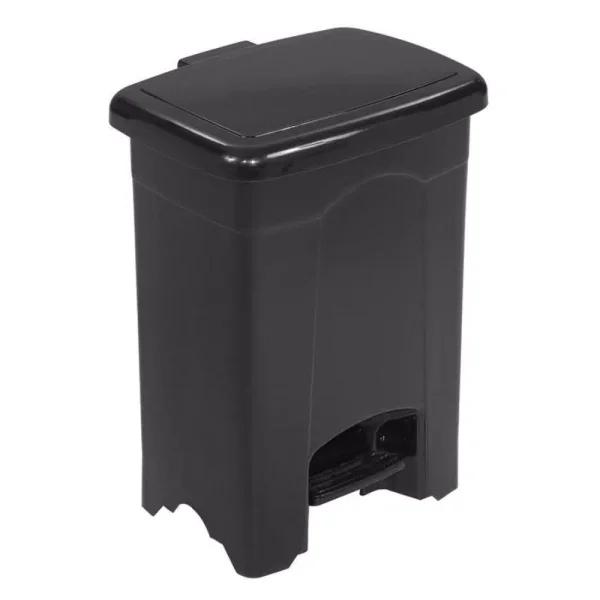 Safco 4 Gal. Plastic Step-on Indoor Recycling Bin, Black