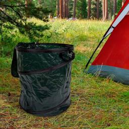 Wakeman Outdoors 33 Gal. Collapsible Camping Trash Bin, Green thumbnail 2