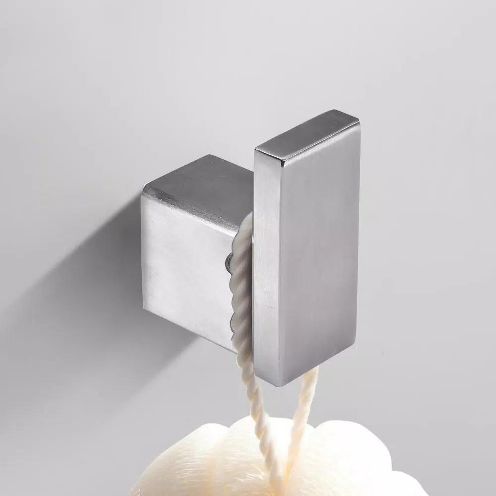 Boyel Living Stainless Steel 4-Piece Bathroom Accessories Set - Silver Wall Mounted Hardware Kit